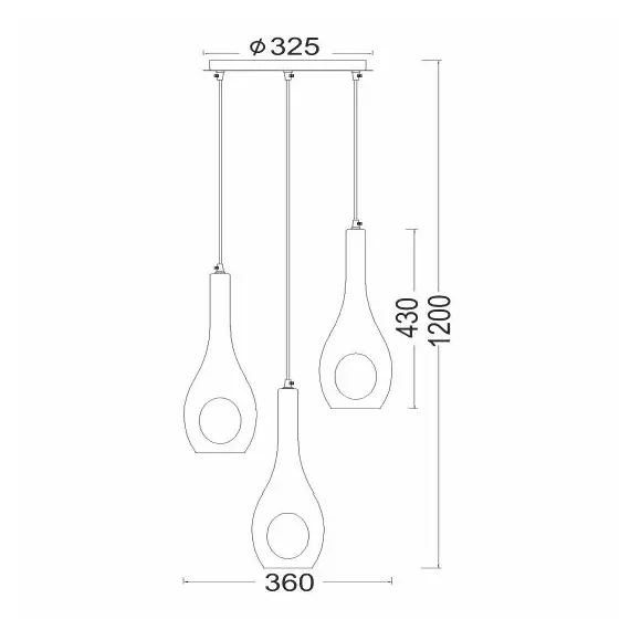 Модерен полилей CAVE DLA5203A Aca Lighting 3xE14 | Osvetlenieto.bg