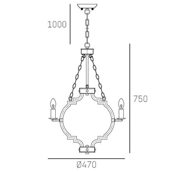Полилей PORTLAND P04254NI WD CosmoLight 4xE14 | Osvetlenieto.bg Полилей PORTLAND P04254NI WD CosmoLight 4xE14 | Osvetlenieto.bg