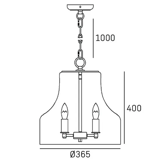 Полилей PRAGUE P04458CH CosmoLight 4xE14 | Osvetlenieto.bg