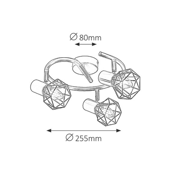 Спот Odin 6884 Rabalux 3x40W E14 | Osvetlenieto.bg