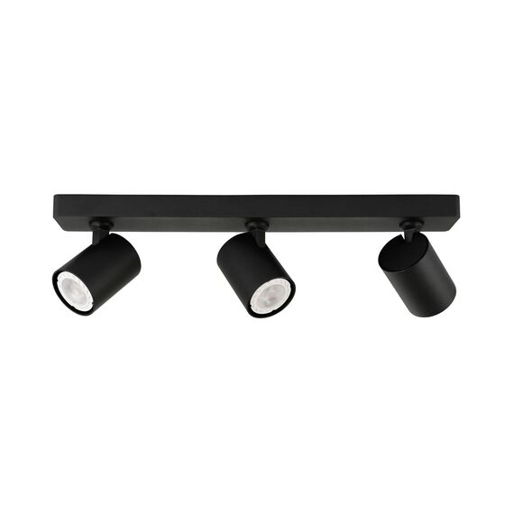 Троен черен спот Lumsi SPL-2071-3-MB-BL 3xGU10 Italux | Osvetlenieto.bg