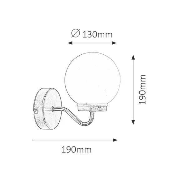 Аплик за баня Togo 1302 Rabalux 1xE14 | Osvetlenieto.bg