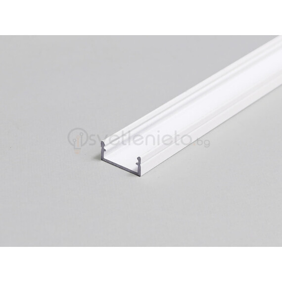 Бял LED профил BEGTON12 J/S 2000 за открит монтаж | Osvetlenieto.bg