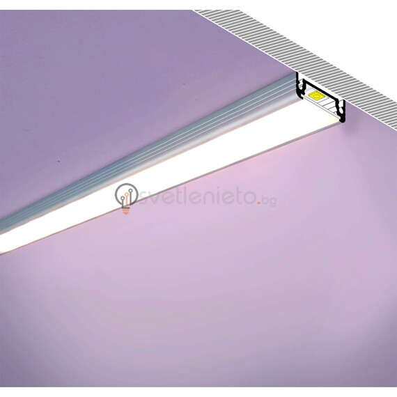 Черен анодизиран LED профил SURFACE10 BC/UX 2000 за открит монтаж | Osvetlenieto.bg