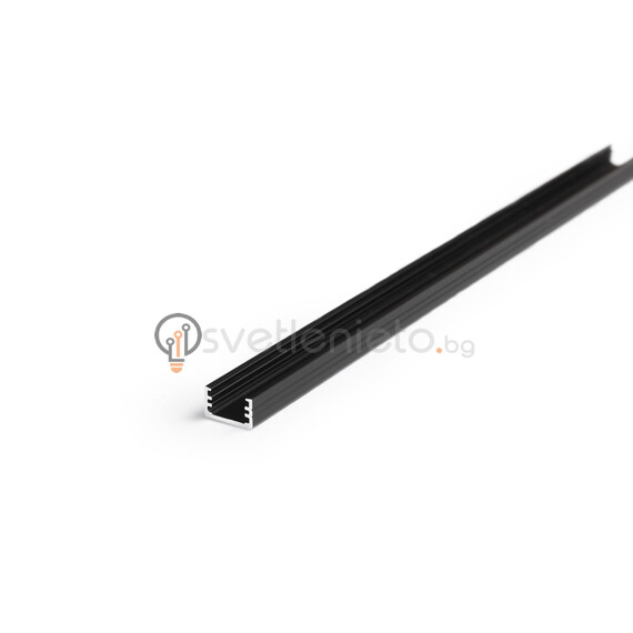 Черен анодизиран LED профил за открит монтаж SLIM8 A/Z 2000 | Osvetlenieto.bg