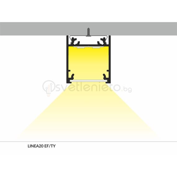 Черен LED профил LINEA20 EF/TY 2000 открит монтаж | Osvetlenieto.bg Черен LED профил LINEA20 EF/TY 2000 открит монтаж | Osvetlenieto.bg