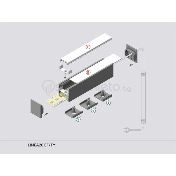 Черен LED профил LINEA20 EF/TY 2000 открит монтаж | Osvetlenieto.bg Черен LED профил LINEA20 EF/TY 2000 открит монтаж | Osvetlenieto.bg