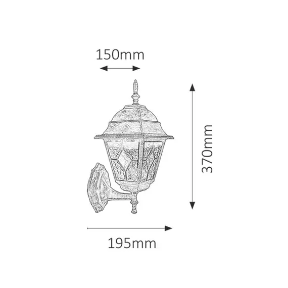 Фасаден аплик Monaco 8182 Rabalux 1xE27 | Osvetlenieto.bg