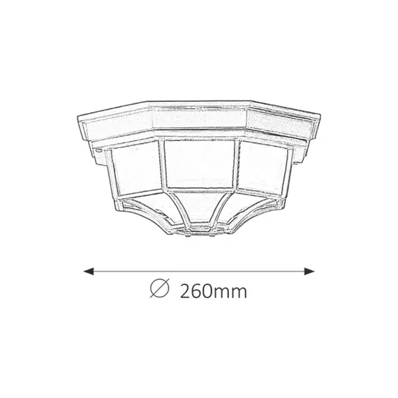 Фасаден плафон Milano 8346 Rabalux 1xE27 | Osvetlenieto.bg