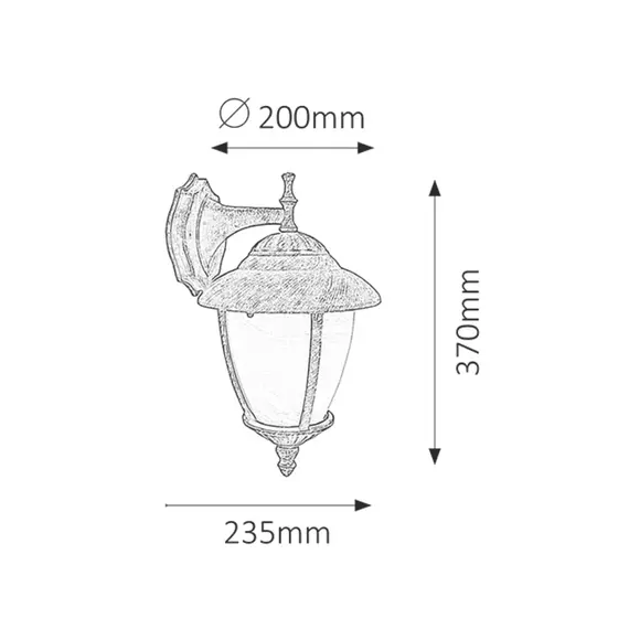 Градински аплик Madrid 8476 Rabalux 1xE27 | Osvetlenieto.bg