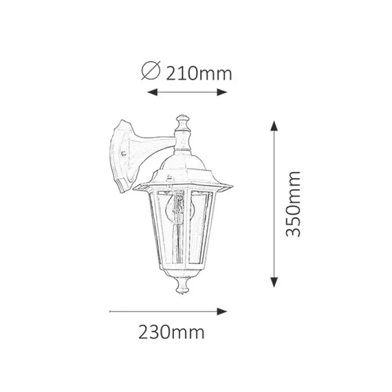 Градински аплик Velence 8201 Rabalux 1xE27 | Osvetlenieto.bg