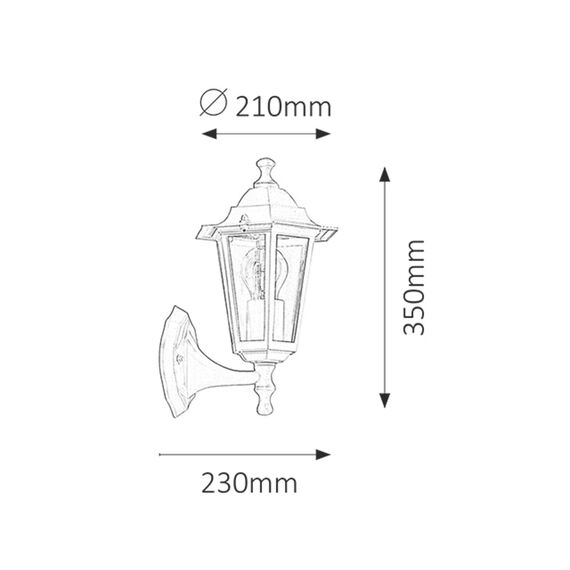 Градински аплик Velence 8203 Rabalux 1xE27 | Osvetlenieto.bg
