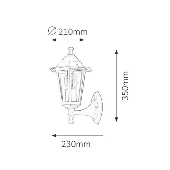 Градински аплик Velence 8204 Rabalux 1xE27 | Osvetlenieto.bg