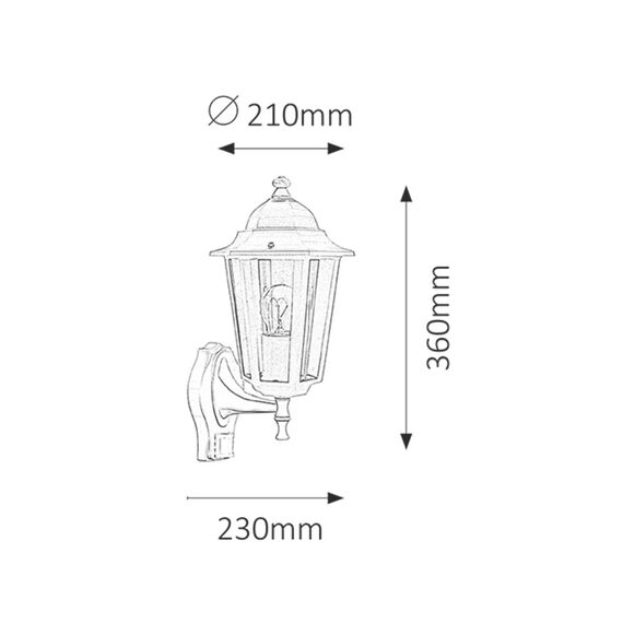 Градински аплик Velence 8216 Rabalux 1xE27 | Osvetlenieto.bg
