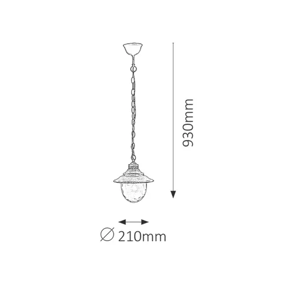 Градински фенер Barcelona 8678 Rabalux 1xE27 | Osvetlenieto.bg