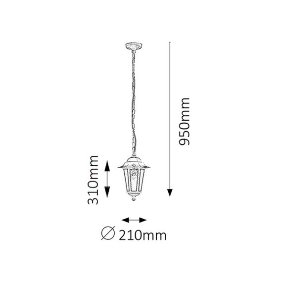 Градински фенер Velence 8207 Rabalux 1xE27 | Osvetlenieto.bg