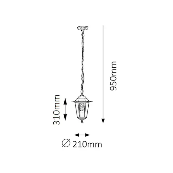 Градински фенер Velence 8208 Rabalux 1xE27 | Osvetlenieto.bg