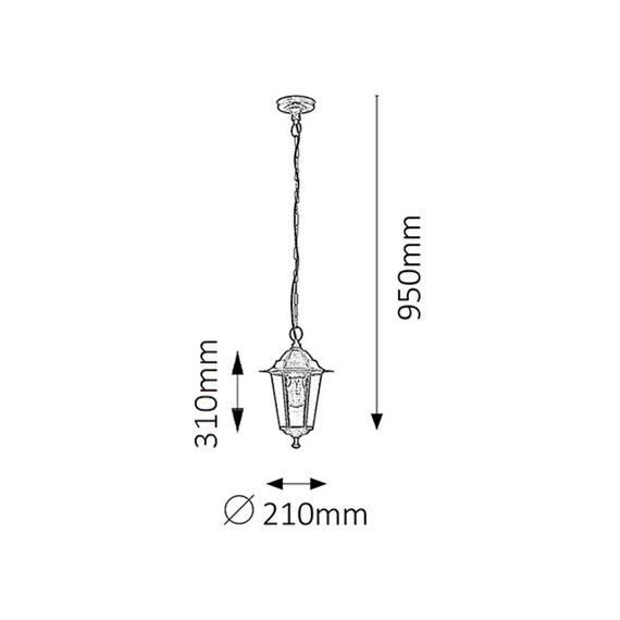 Градински фенер Velence 8238 Rabalux 1xE27 | Osvetlenieto.bg