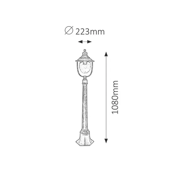 Градински стълб Barcelona 8679 Rabalux 1xE27 | Osvetlenieto.bg