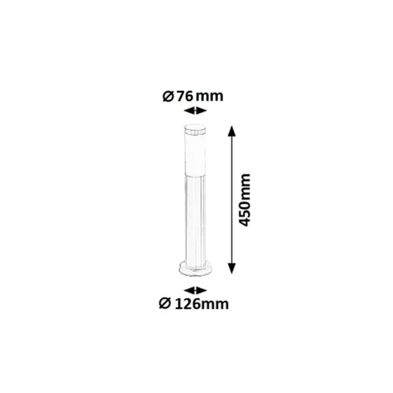 Градински стълб Inox torch 8263 Rabalux 1xE27 | Osvetlenieto.bg