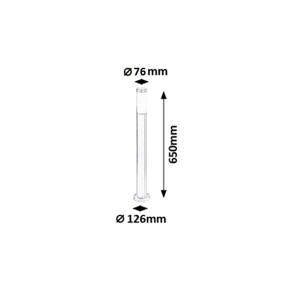 Градински стълб Inox torch 8264 Rabalux 1xE27 | Osvetlenieto.bg