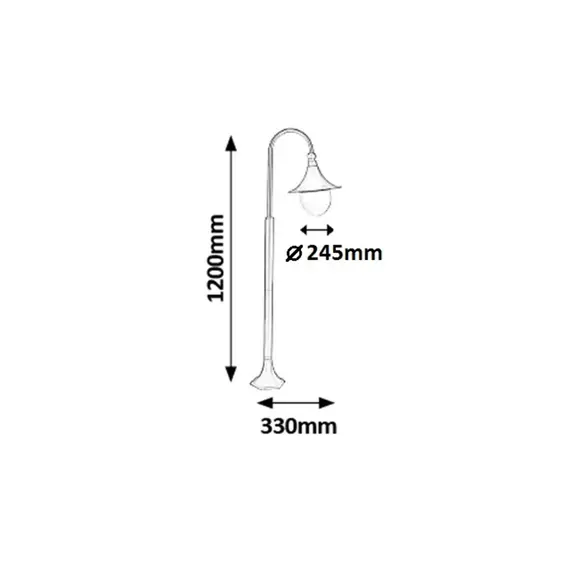 Градински стълб Konstanz 8247 Rabalux 1xE27 | Osvetlenieto.bg