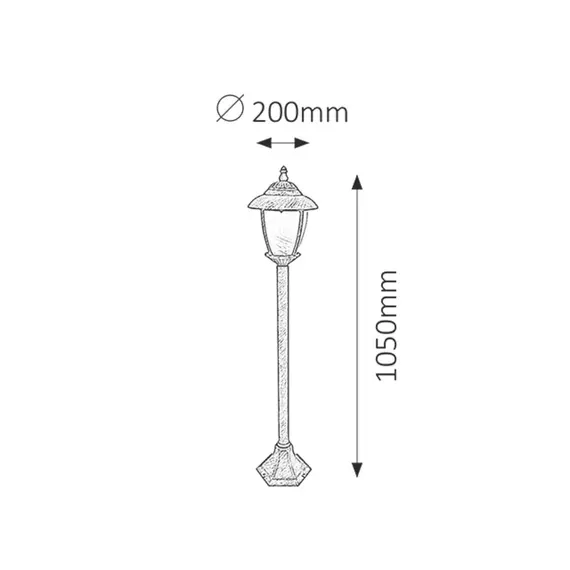 Градински стълб Madrid 8480 Rabalux 1xE27 | Osvetlenieto.bg
