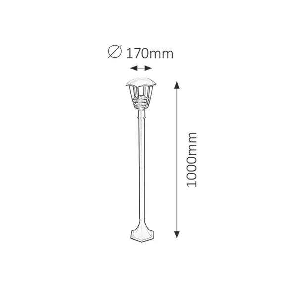 Градински стълб Marseille 8568 Rabalux 1xE27 | Osvetlenieto.bg