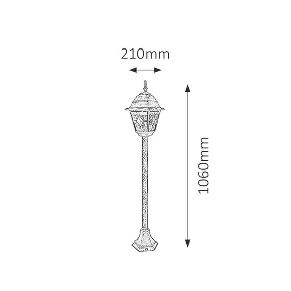 Градински стълб Monaco 8185 Rabalux 1xE27 | Osvetlenieto.bg Градински стълб Monaco 8185 Rabalux 1xE27 | Osvetlenieto.bg