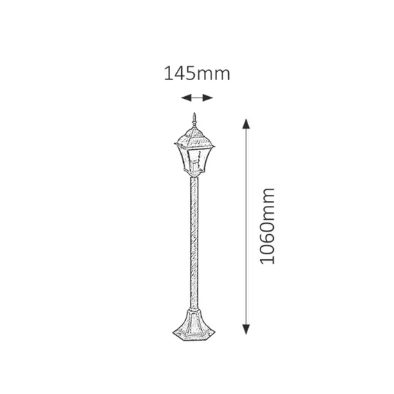 Градински стълб Toscana 8395 Rabalux 1xE27 | Osvetlenieto.bg