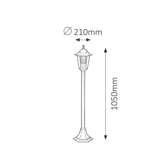 Градински стълб Velence 8210 Rabalux 1xE27 | Osvetlenieto.bg