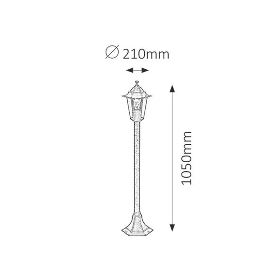 Градински стълб Velence 8240 Rabalux 1xE27 | Osvetlenieto.bg