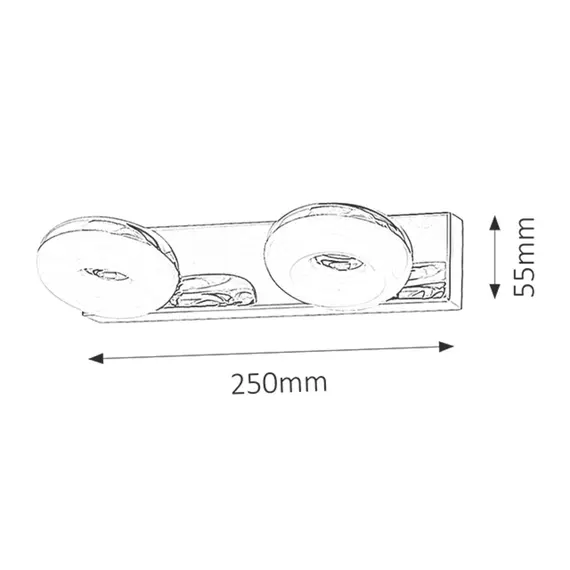 LED Аплик за баня Beata 5717 Rabalux 2x5W | Osvetlenieto.bg