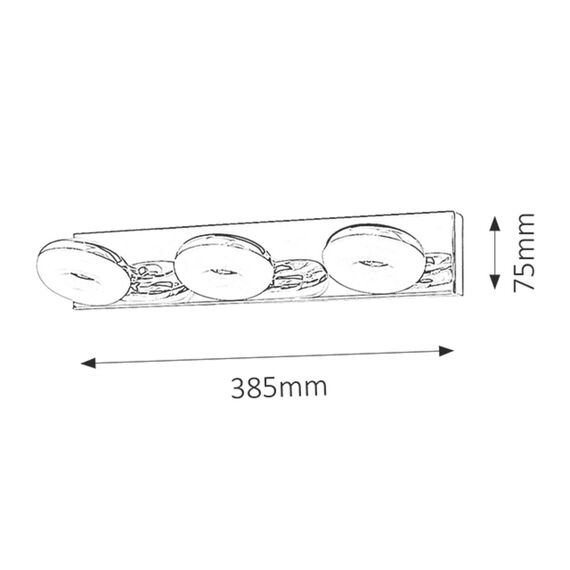 LED Аплик за баня Beata 5718 Rabalux 3x5W | Osvetlenieto.bg