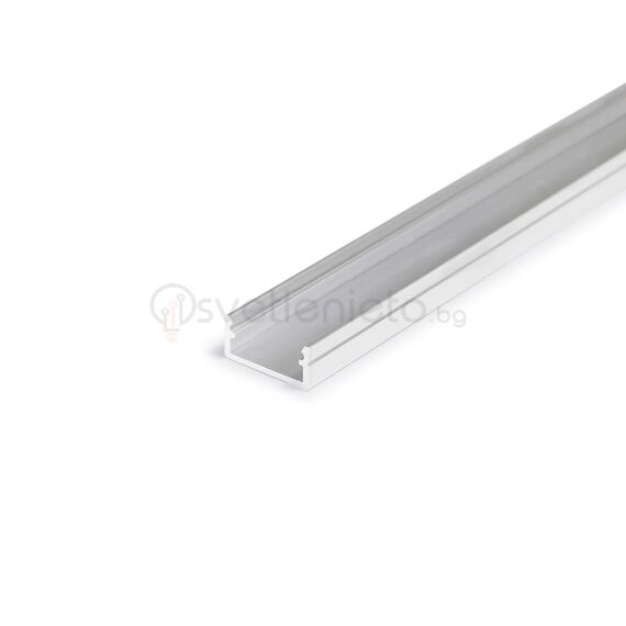 LED профил за открит монтаж суров алуминий BEGTON12 J/S 2000 | Osvetlenieto.bg