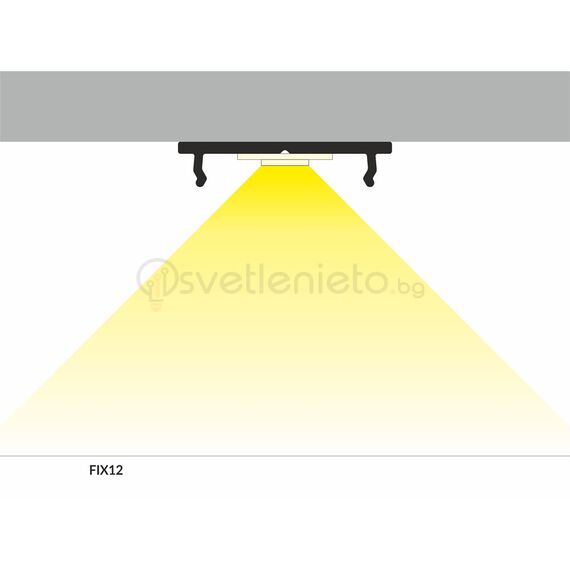 LED профил за открит монтаж суров алуминий FIX12 2000 | Osvetlenieto.bg LED профил за открит монтаж суров алуминий FIX12 2000 | Osvetlenieto.bg