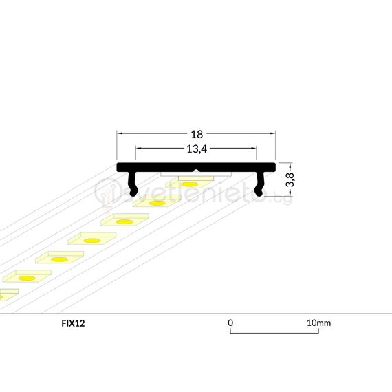 LED профил за открит монтаж суров алуминий FIX12 2000 | Osvetlenieto.bg LED профил за открит монтаж суров алуминий FIX12 2000 | Osvetlenieto.bg