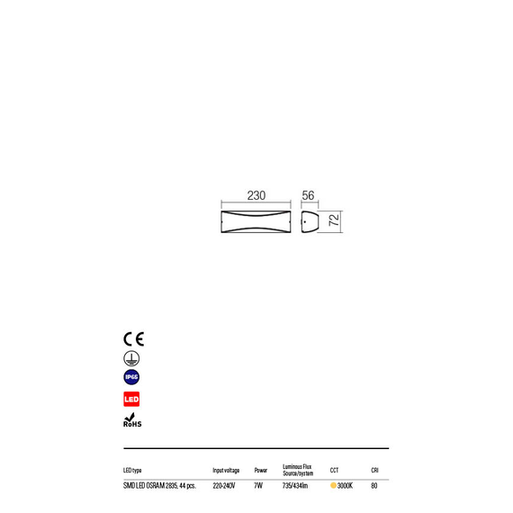 LED Външен аплик AXEL 90126 Redo IP65 | Osvetlenieto.bg LED Външен аплик AXEL 90126 Redo IP65 | Osvetlenieto.bg