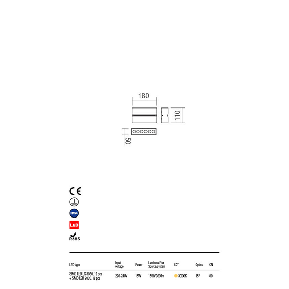 LED Външен аплик MITIC 90117 Redo IP54 | Osvetlenieto.bg