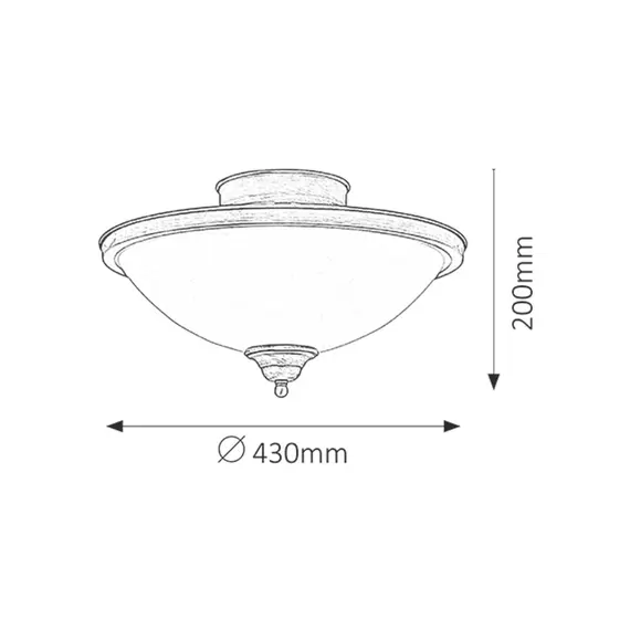 Плафон Elisett 2759 Rabalux 2xE14 | Osvetlenieto.bg