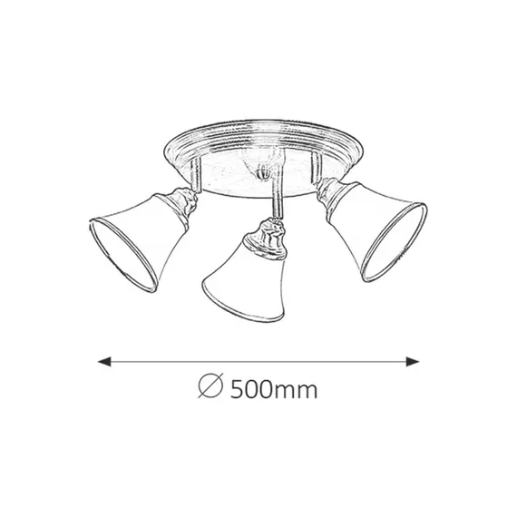 Спот Grando 6548 Rabalux 3xE14 | Osvetlenieto.bg