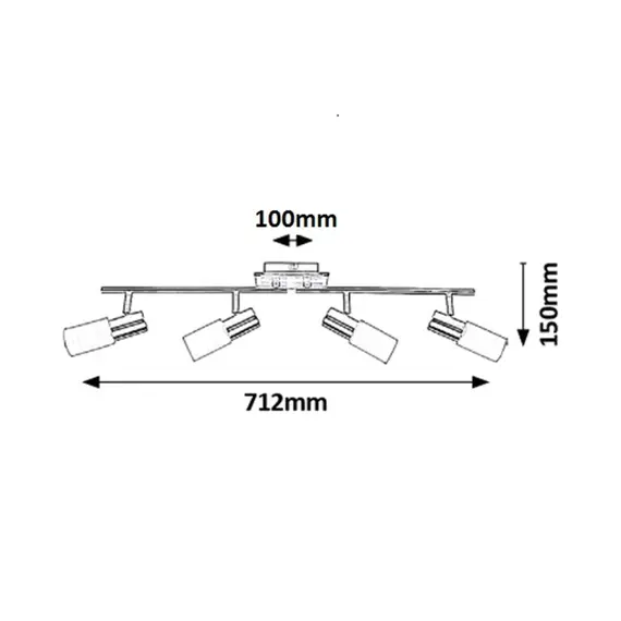 Спот Logan 6099 Rabalux 4xE14 | Osvetlenieto.bg