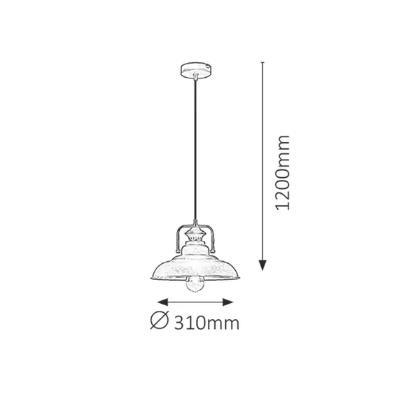 Vintage пендел Kyle 2930 Rabalux 1xE27 | Osvetlenieto.bg