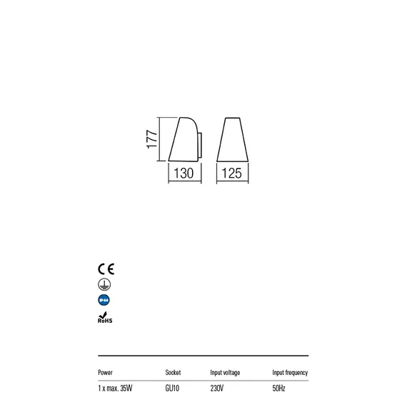Външен аплик ALVAR 9528 Redo IP44 | Osvetlenieto.bg
