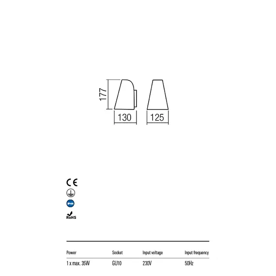 Външен аплик ALVAR 9529 Redo IP44 | Osvetlenieto.bg