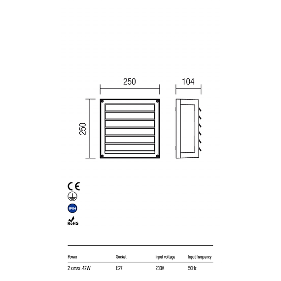 Външен аплик BRICK 9895 Redo IP54 | Osvetlenieto.bg