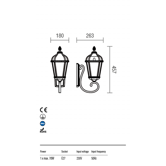 Външен аплик ESSEN 9666 Redo IP44 | Osvetlenieto.bg