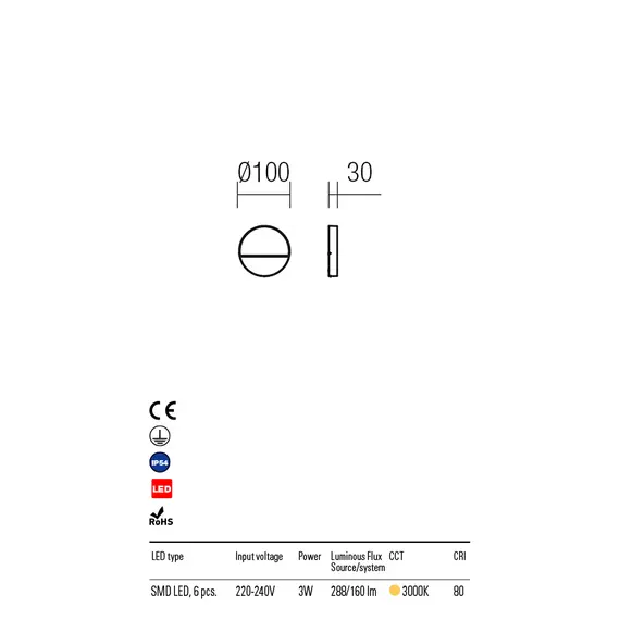 LED Външен аплик EVEN 9149 Redo IP54 | Osvetlenieto.bg