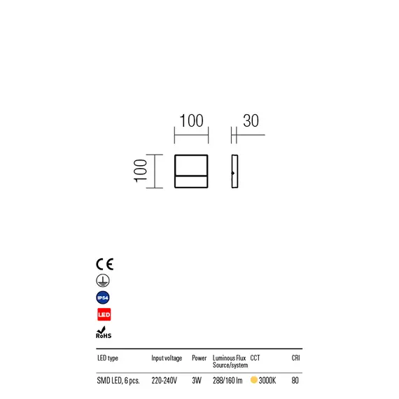 LED Външен аплик EVEN 9150 Redo IP54 | Osvetlenieto.bg