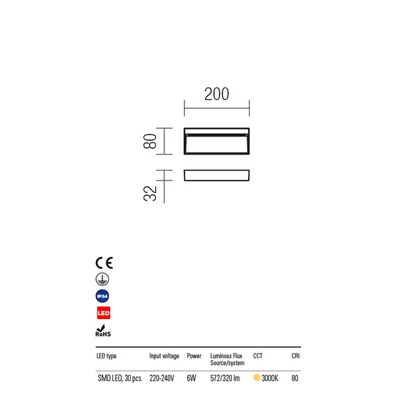 LED Външен аплик EVEN 9152 Redo IP54 | Osvetlenieto.bg